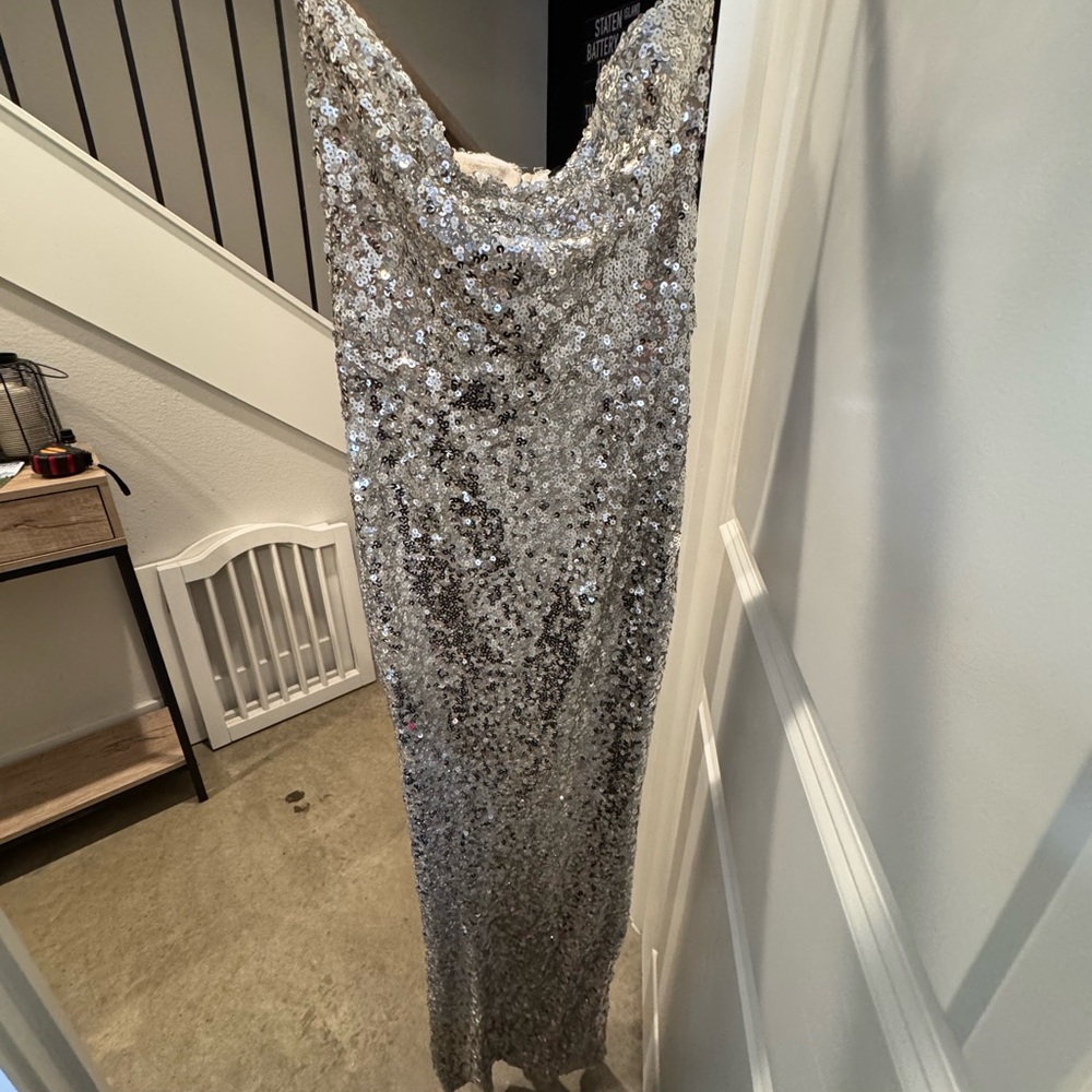 Forever 21 Silver Sequin gown